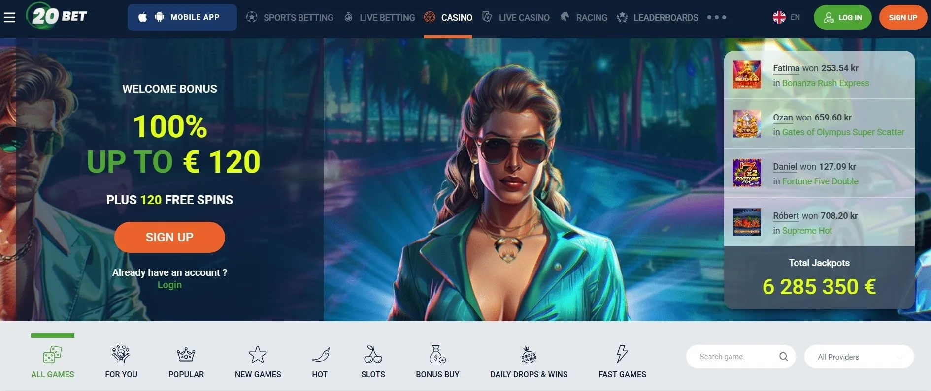 20Bet Casino Website 20Bet Casino Homepage